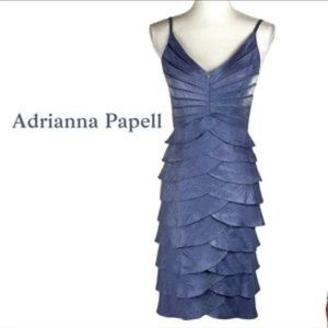 ADRIANNA PAPELL TIERED FITTED DRESS  NWOT Sz 16